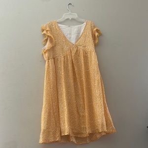 Cap Sleeve Flowey Yellow/Orange dress!